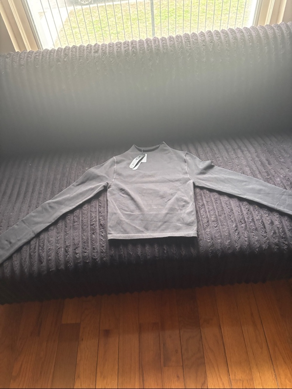 Skims x Nike Vintage Seamless Mock Neck Crop •NWT •Never • Obsidian (Black) • S